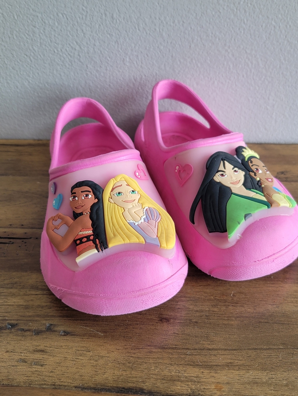 Disney Princess Toddler Girls Size 7/8 Pink Clogs Sandals with Lights